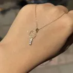 گردنبند مدل راکت تنیس - تصویر 2